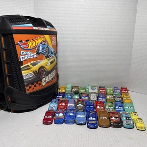 Disney Pixar Cars- lot of 38 Cars Diecast + Carry Case (hold 100 Cars) SEE PICS - Picture 1 of 15
