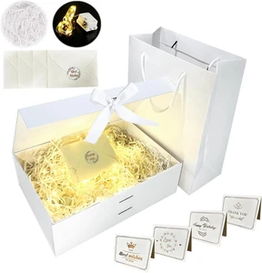 Geschenkbox mit Schleife Kiste Tasche Farbband Licht - Magnetische Geschenkbox - Bild 1 von 7