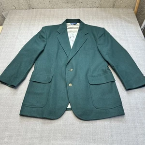 Vintage Pendleton Blazer 44 Green Wool Gold Button Coat Sport Jacket Made USA - Picture 1 of 14