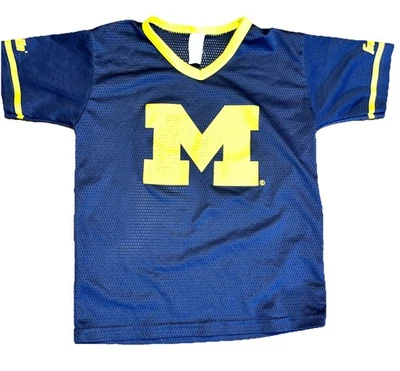 Camiseta de fútbol Franklin Michigan Wolverines juvenil de malla media azul Foto 1 de 4