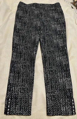 Pantalones Joseph Ribkoff Pull On Negro/Blanco Estampado Abstracto Para Mujer Talla 12 Foto 1 de 4