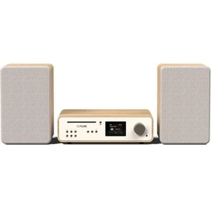 Pure Classic Stereo Music System - Cotton White/Oak - Picture 1 of 7