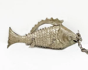 Antiker chinesischer Silber Fisch Anhänger - Bild 1 von 17