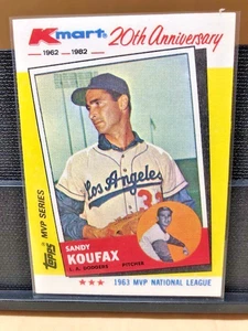 Topps - Kmart 20th Anniversary 1962-1982 MVP Series, Sandy Koufax/Card # 4 of 44 - Picture 1 of 13