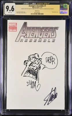 Avengers Assemble #1 CGC 9.6 Skottie Young SIGNED & REMARKED Stan Lee SIG HULK - Image 1 of 2