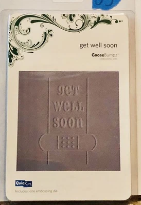 QUICKUTZ Embossing Die Folder “Get Well Soon” (GBR-006) Revolution Tabletop Tool - Image 1 of 4