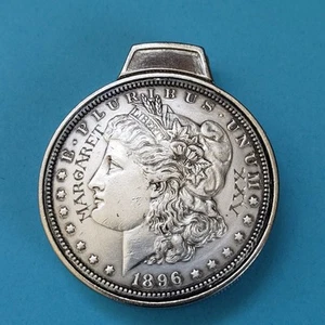 1896 Morgan Silver Dollar Cigarette Lighter (2 Coins)  Untested - Picture 1 of 4