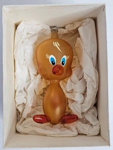 Raro De Carlini Tweety Bird Vetro Soffiato e Dipinto a Mano Decorazione Natalizia Italia - Foto 1 di 8