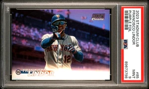 2023 Topps Stadium Club Chrome Purple Refractor /75 Francisco Lindor #85 PSA 9 - Picture 1 of 2