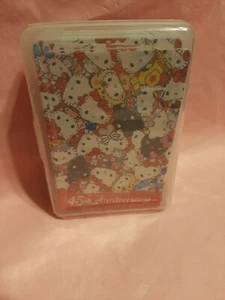 Hello Kitty 45th anniversary poker playing cards with plastic storage box New - Picture 1 of 2