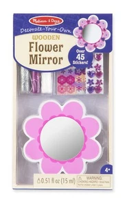 Melissa & Doug Decorate-Your-Own Wooden Pocket-Sized Flower Mirror Craft Kit - Picture 1 of 3