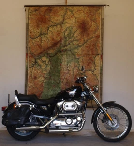 Schulwandkarte Hessen Volksstaat Kurhessen Nassau 156x193 ~1935 vintage wall map - Bild 1 von 8