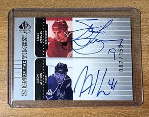 2002-03 UD SP AUTHENTIC STEVE YZERMAN JASON ALLISON SIGN OF TIMES DUAL AUTO /150 - Picture 1 of 1