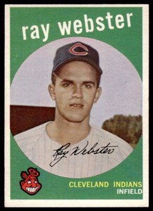 1959 Topps Ray Webster EX/MT-NM (B) RC Cleveland Indians #531