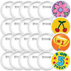 Wendergo 20 Pack Acrylic Button Clear Badges, Handmade Button Badge with Pins,