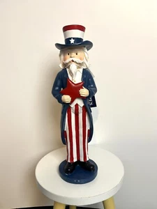UNCLE SAM Stars and Stripes Figurine PATRIOTIC Memorial Day or 4th of July - Picture 1 of 4