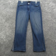 3x1 NYC Womens Jeans 32 Blue Denim Ankle Slit Med Wash Mid Rise Stretch
