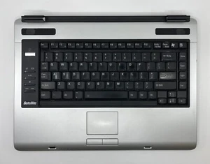 Toshiba Satellite A105-4284 plateado reposamanos panel táctil teclado y cubierta de altavoz - Imagen 1 de 10