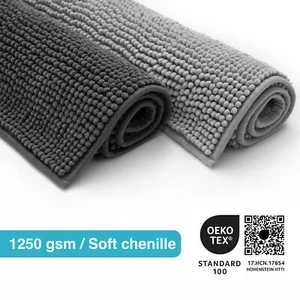Seamarkt Chenille Rutschfeste Badematte aus 100% Mikrofaser - weich & angenehm - Bild 1 von 15