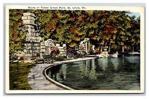 Ruinen im Tower Grove Park St Louis Missouri UNP WB Postkarte N24 - Bild 1 von 2
