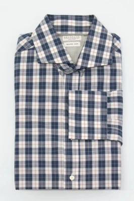 NWT Brunello Cucinelli Men "Basic Fit" Plaid Print Button-Down Shirt Size M A238 - Image 1 of 4