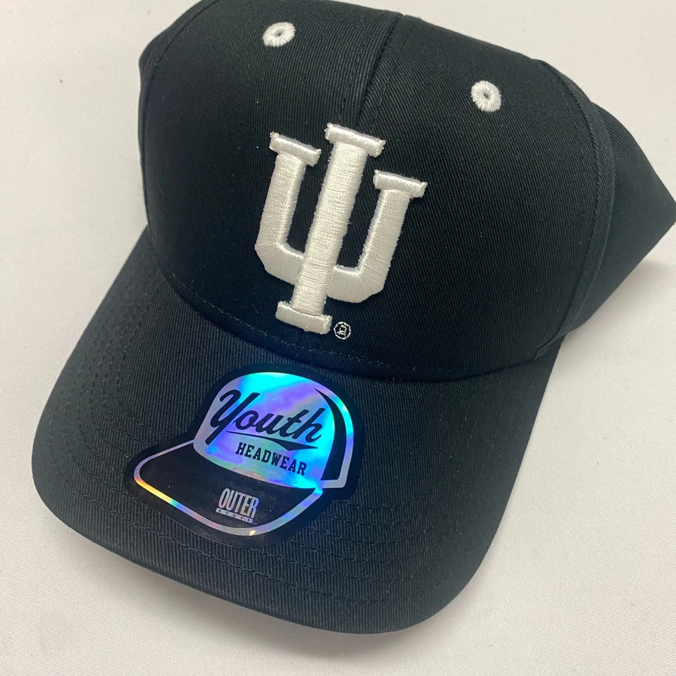 Outerstuff Indiana University NCAA Cap Adjustable Youth Headwear Hat Black OS