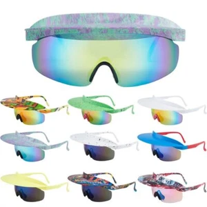 Built in Visor Sun Hat Sunglasses Windproof Cycling Goggles Sport Shades Men - Bild 1 von 23