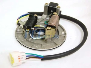 PLUG N' PLAY YELLOW PLUG COOLSTER STATOR DIRT PIT BIKE MAGNETO PLATE IS10 - Picture 1 of 3