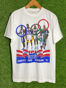 Vintage 1992 USA olympic basketball Dream Team tee shirt reprint HA1021