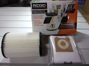 NEW RIDGID FILTER SET (2-VF3502 DUST COLLECTION BAGS & 1-VF4000 FILTER) VF4500 - Picture 1 of 5