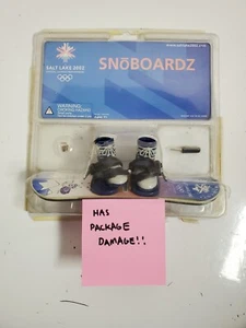 Package DAMAGE - Salt Lake 2002 Official Olympic SnoBoardz Atomic Toys Vintage  - Picture 1 of 13