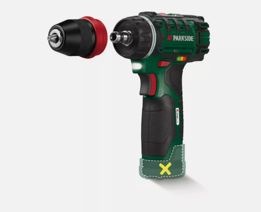 Parkside PBSA 12 E4 avvitatore trapano batteria leggero valigetta NO BATT NO ACC - Immagine 1 di 3