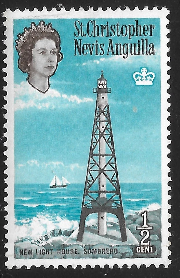 1963 ST. KITTS-NEVIS 145 (SG129) - Sombrero Lighthouse MNH OG VF - Image 1 of 1