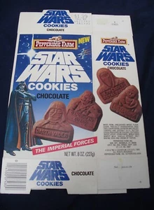 1983 STAR WARS COOKIES BOX~Pepperidge Farm~Chocolate~FREE SHIP - Picture 1 of 2