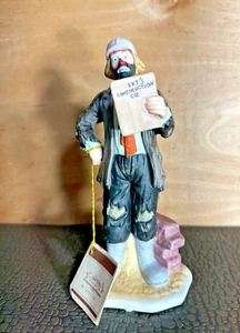 Emmett Kelly "EJK Construction" - Porcellana bisque - Altezza 8" - Foto 1 di 8
