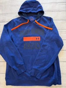 Under Armour Sweatshirt Herren Large Blau Loose Fit Athleisure Fleece Hoodie - Bild 1 von 5