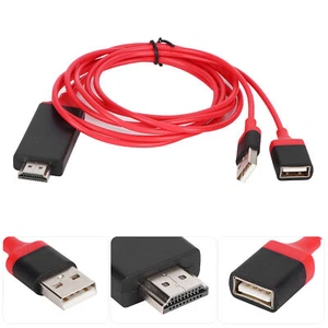 1080P HD USB Male Female to HDTV AV Adapter Cable for iOS Laptop - Photo 1 sur 12
