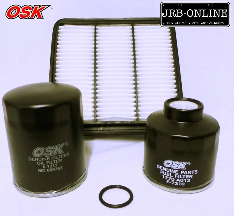 ML MN Mitsubishi Triton Diesel 2.5L 4D56 Oil Air Fuel Filter Service 08-ON - image 1 of 1