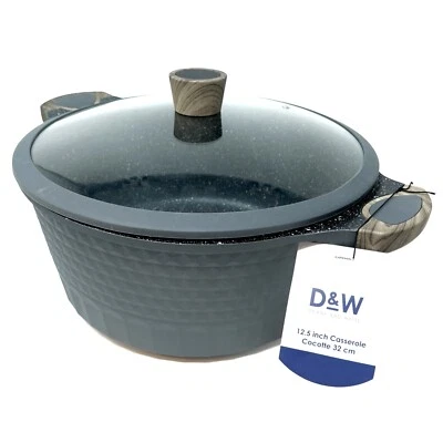 Big Size Pot/Casserole 12.5" Inch,10 Qt + Lid Party/Restaurant Size D&W Cookware - Image 1 of 4