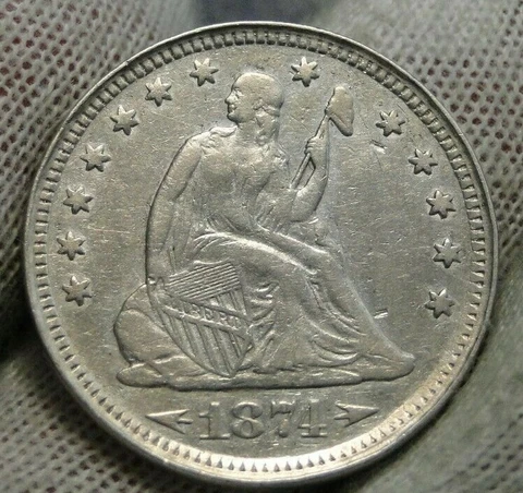1874 Seated Liberty Quarter Cover