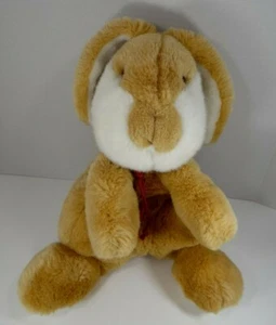 Gund Vintage Brown White Heather Bunny Rabbit Plush 12" 1982 Neck Rope Smooch  - Picture 1 of 9
