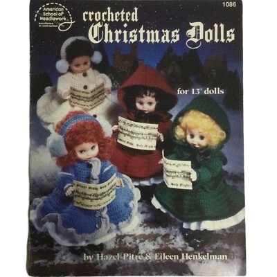 VTG Crocheted Christmas Dolls Pattern Booklet 1086 American School Of Needlework - Image 1 of 2