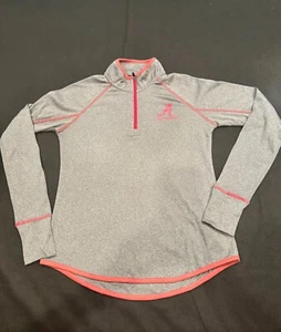 Colosseum Gray 1/4 Zip Alabama Long Sleeve Running Heather Gray Women's Small - Picture 1 of 6