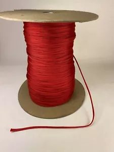 ~ 1000 Fuß Spule 3/16 Zoll breit ROT geflochten Nylon Gewicht Flachschnur Hohlkern - Bild 1 von 3