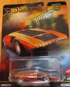 Coche diecast Hot Wheels Premium 2025 Hammer Drop Lancia Stratos Zero 1/64 - Imagen 1 de 2