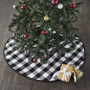 Annie Black Check Tree Skirt 48 - Picture 1 of 7