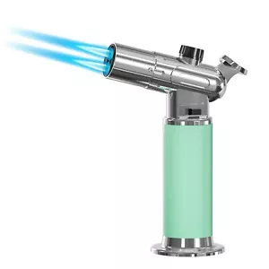 Butane Torch Double Flame Kitchen Blow Torch Adjustable Refillable Cooking To... - Picture 1 of 7