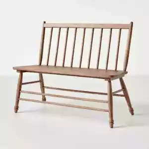 Vintage Windsor Dining Bench - Aged Oak - Hearth & Hand™ with Magnolia - Picture 1 of 8