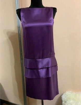 ALEXANDER MCQUEEN 性感短裤连衣裙紫色丝绸鸡尾酒会 尺寸 38 Xs S 2 4 — 第 1/4 张图片