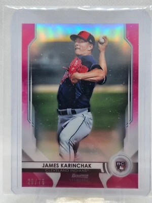 2020 Bowman Sterling Baseball James Karinchack Pink Refractor /75 RC - Image 1 of 2